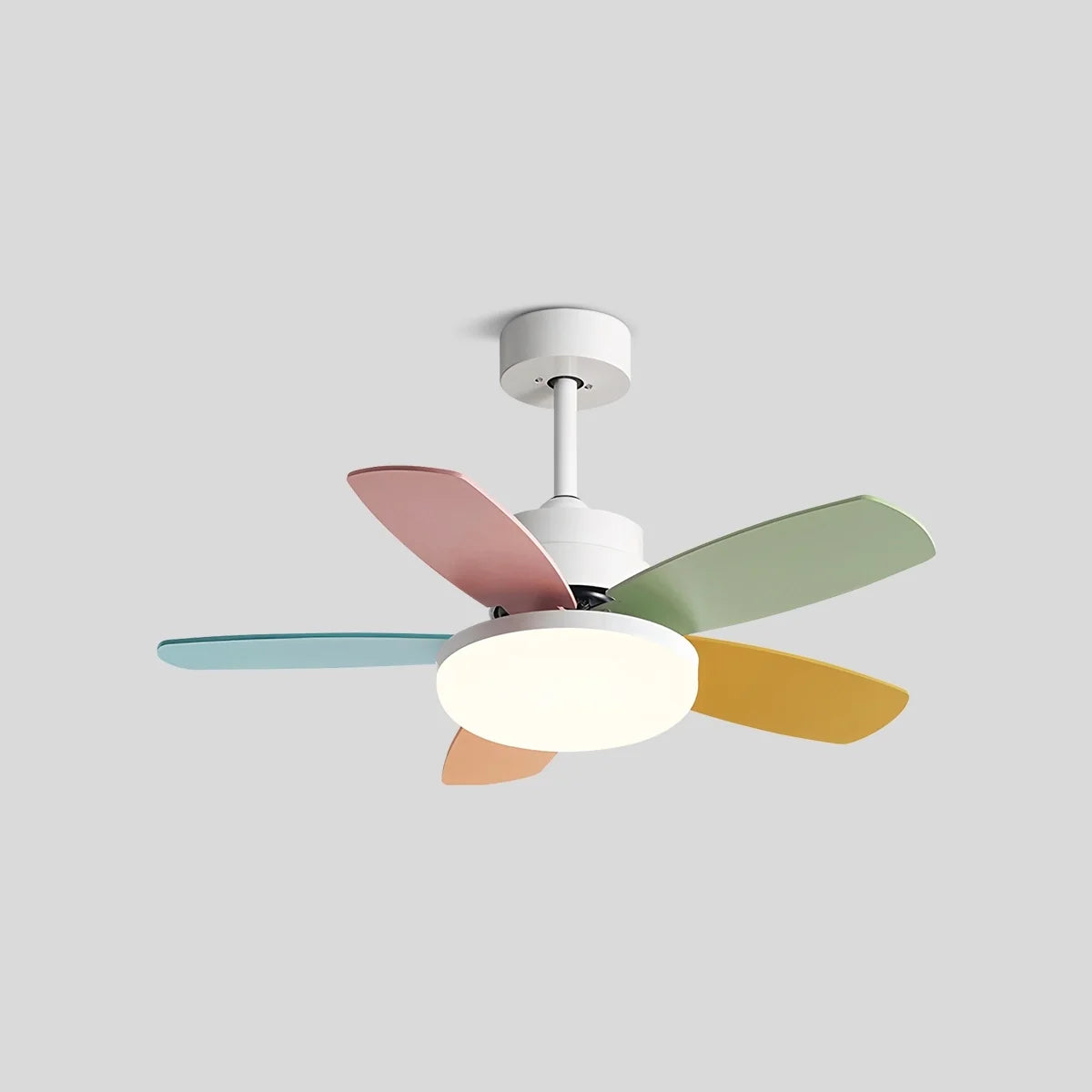 Nordic Colorful Leaf Ceiling Fan Light