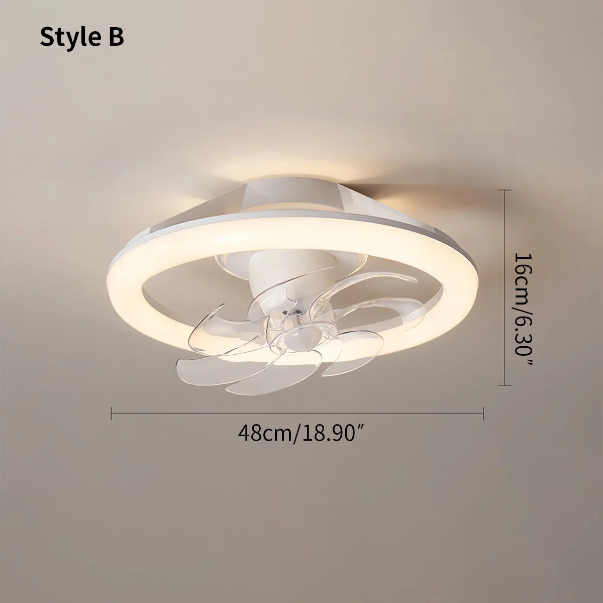 Creative Circular LED Ceiling Fan Light