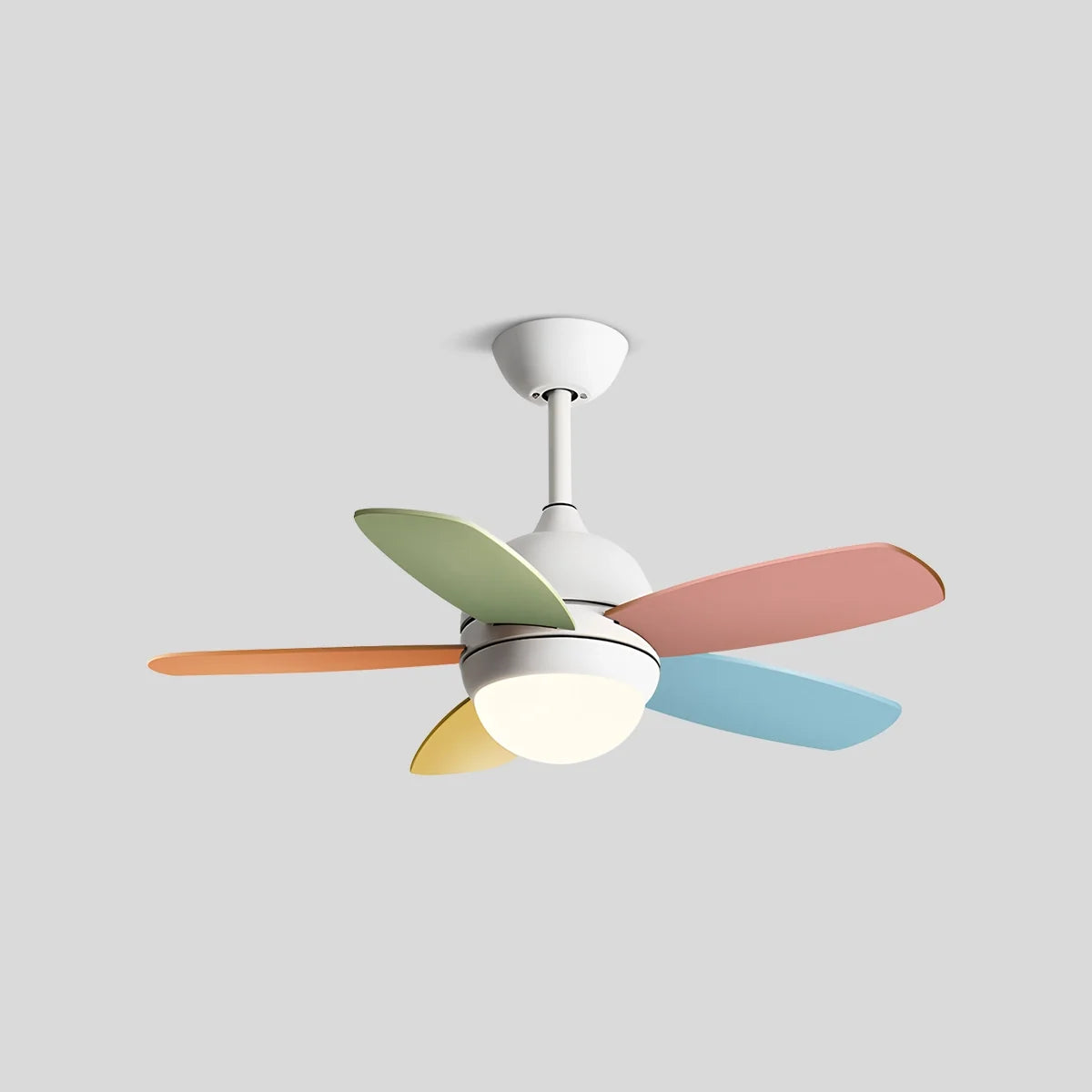 Nordic Colorful Leaf Ceiling Fan Light