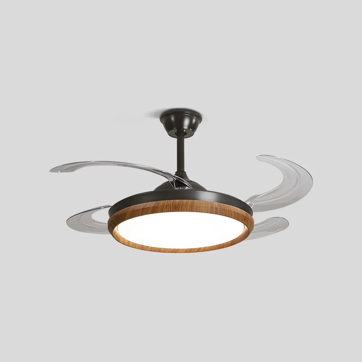 Retractable Blade Ceiling Fan with Light