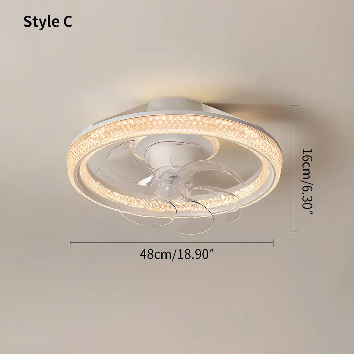 Creative Circular LED Ceiling Fan Light