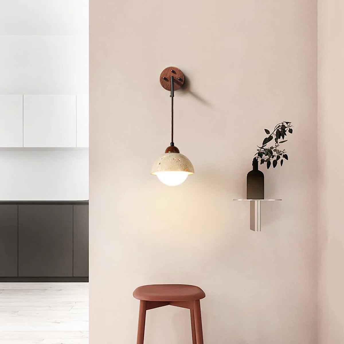 Tia Travertine Wall Lamp