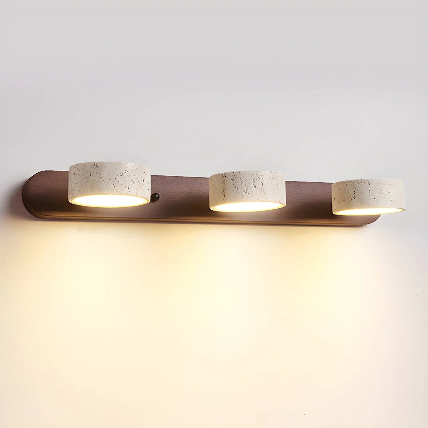 Travertine Duo Wood Wall Light