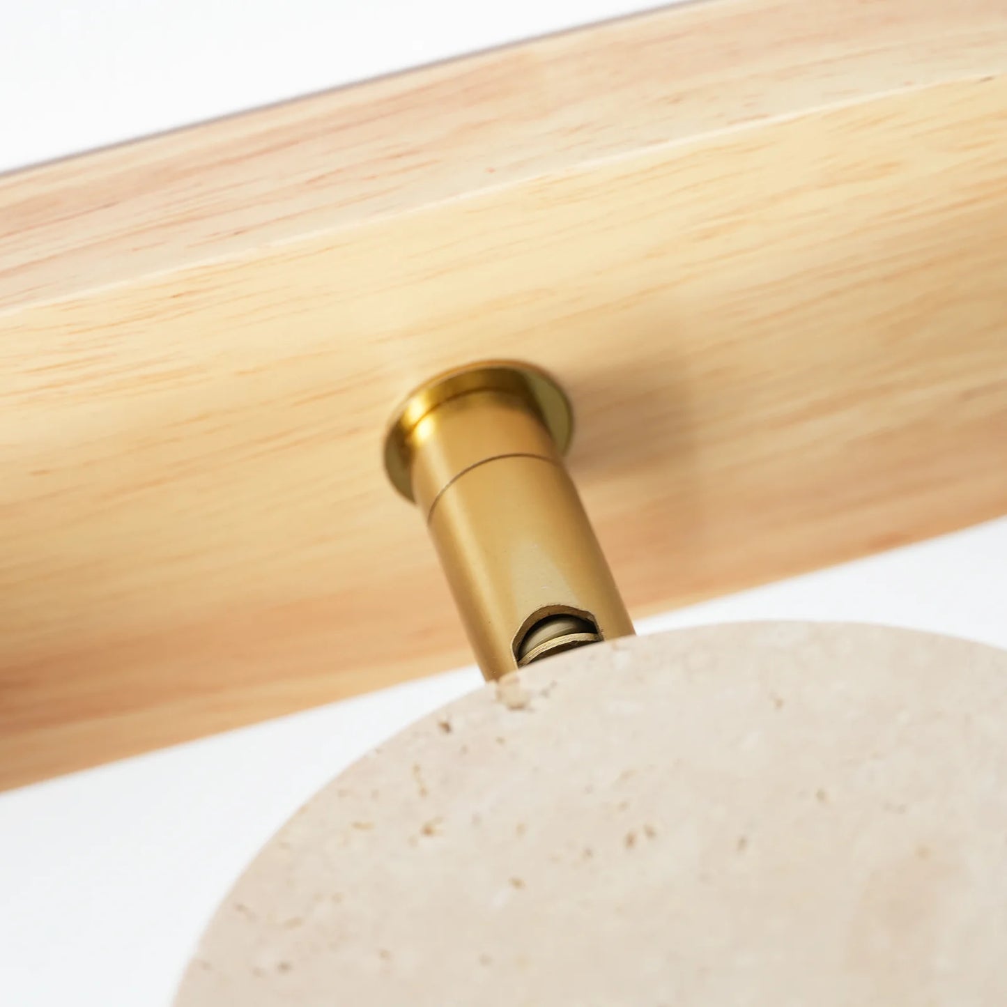 Travertine Duo Wood Wall Light