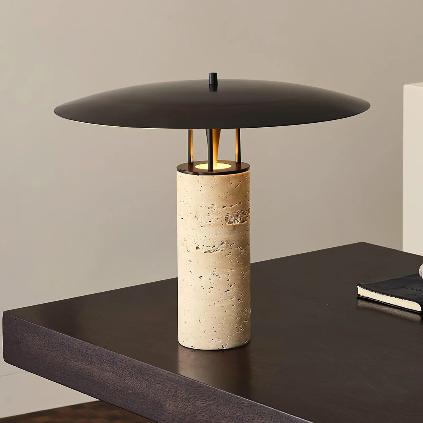 Travertine Luna Table Lamp