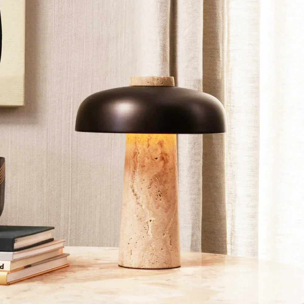 Travertine Reverse Table Lamp
