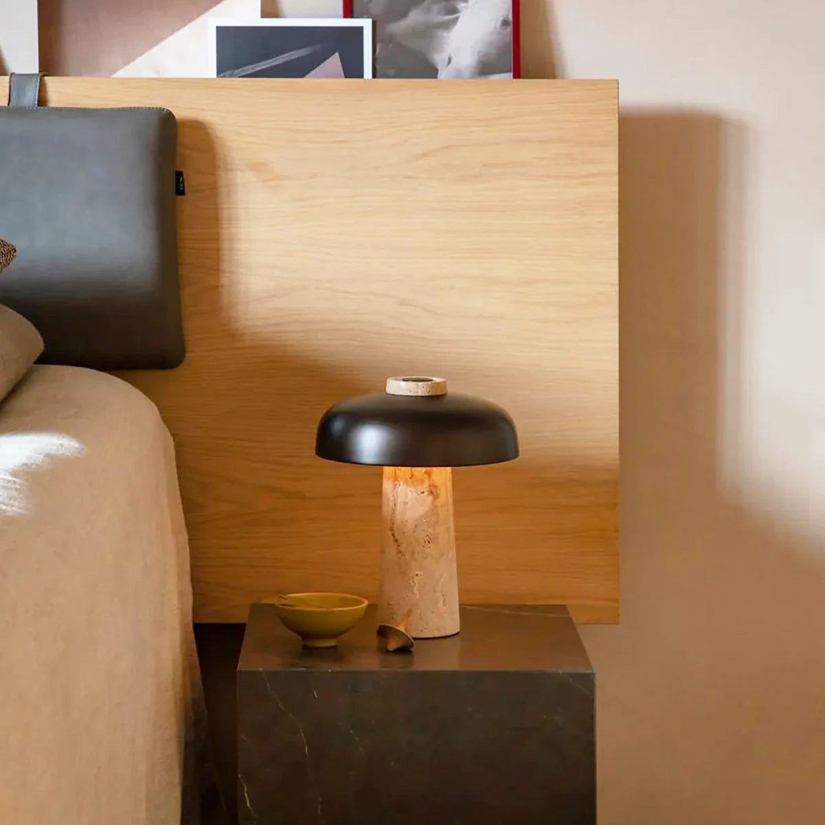 Travertine Reverse Table Lamp