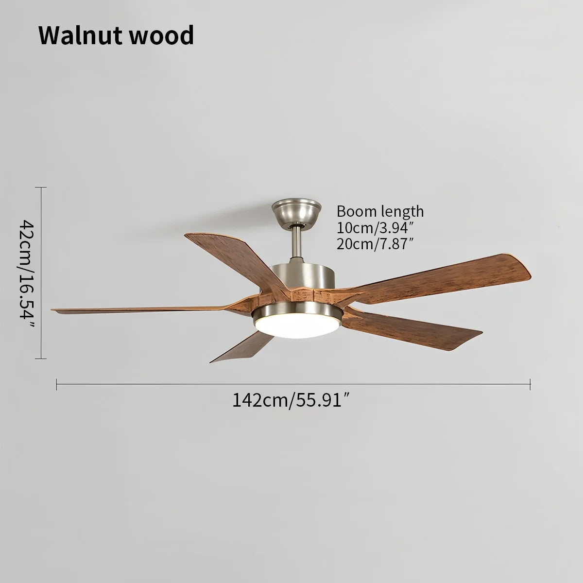 Dimmable Ceiling Fan with Light & Remote Control