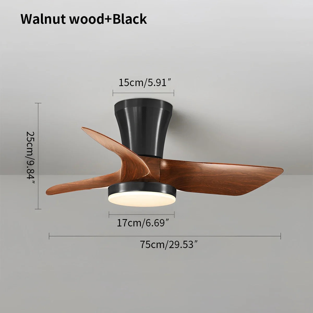 Nordic LED Ceiling Fan with Light for Living Room