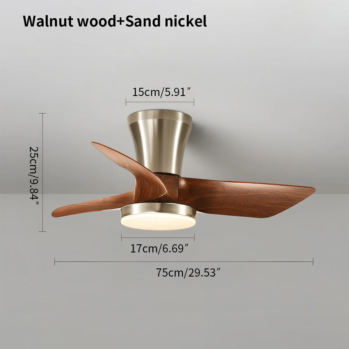 Nordic LED Ceiling Fan with Light for Living Room