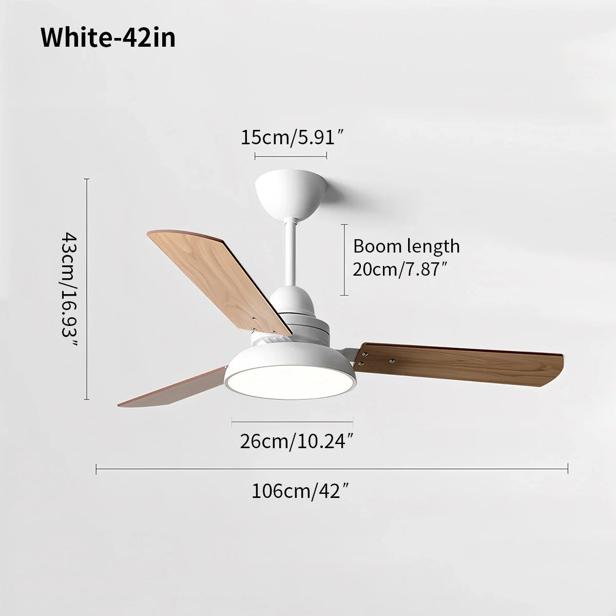 Modern Minimalist Three Leaf Ceiling Fan Light
