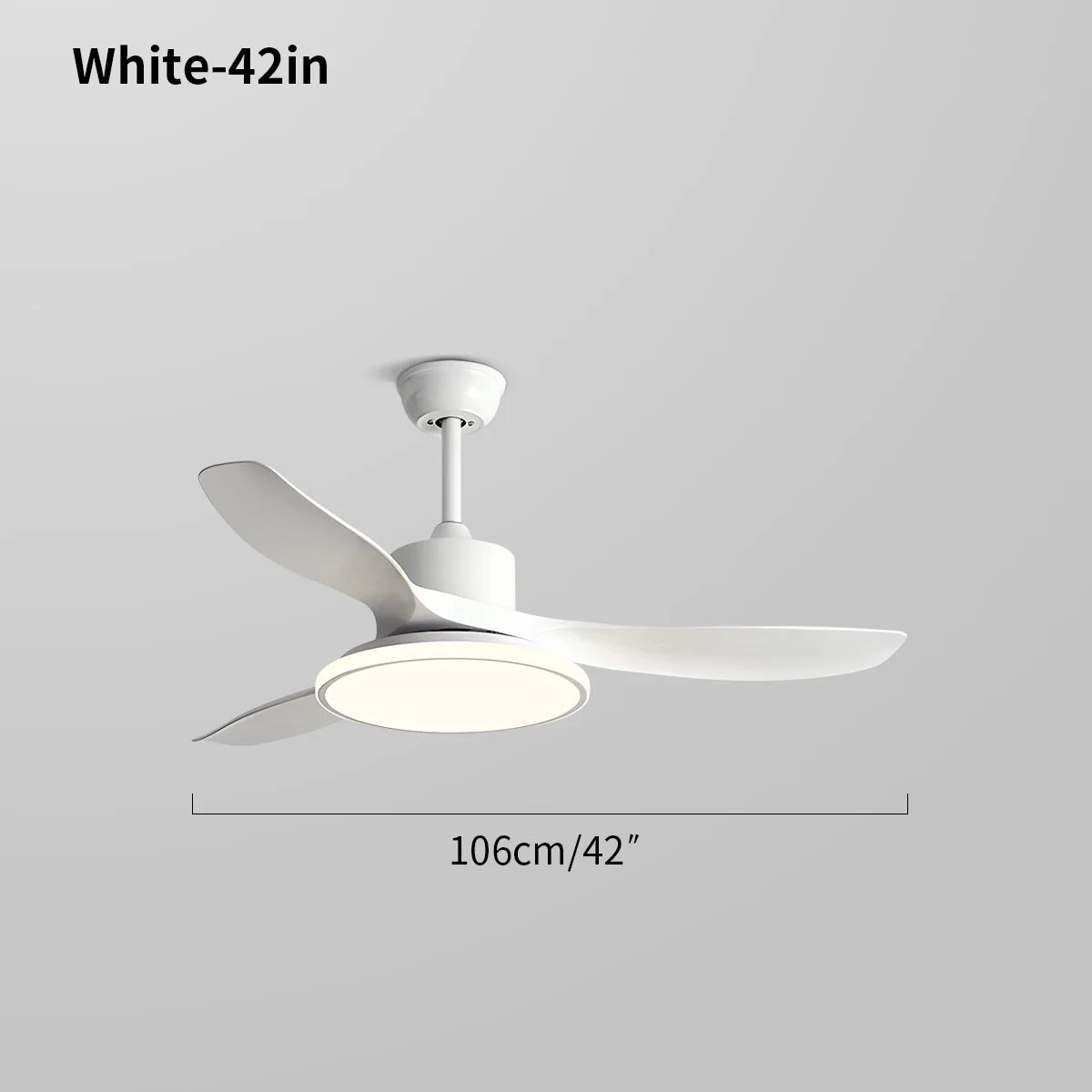 Modern 3 Blade Ceiling Fan with Light