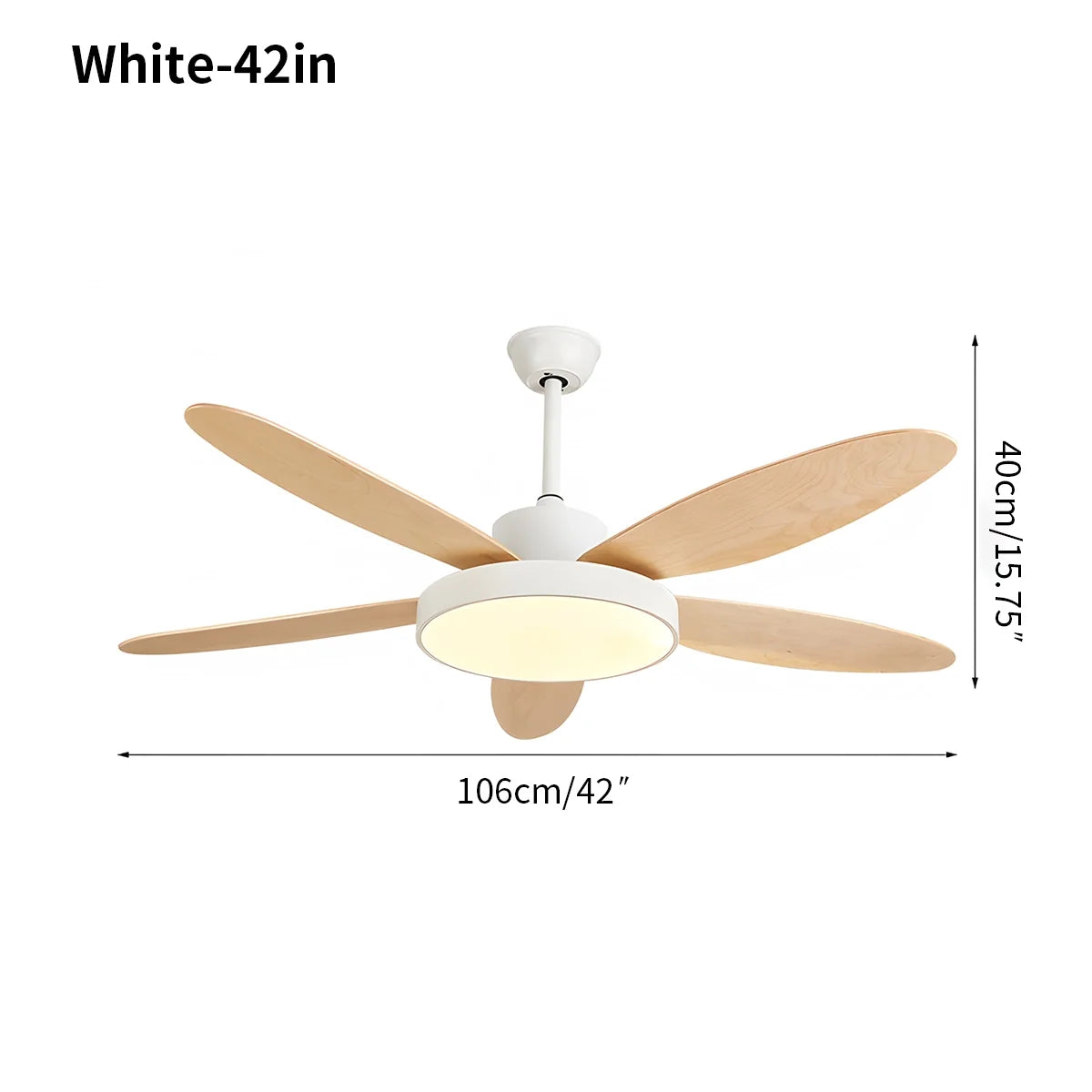 5 Blade Modern Ceiling Fan Lamp for Living Room