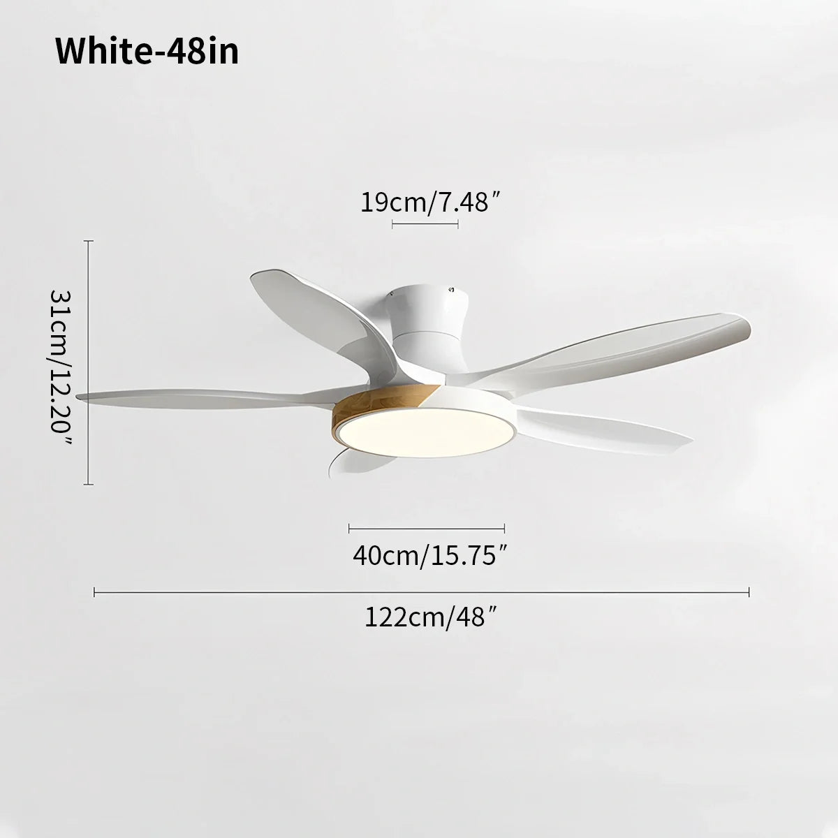 Nordic 5-Blade LED Ceiling Fan Light