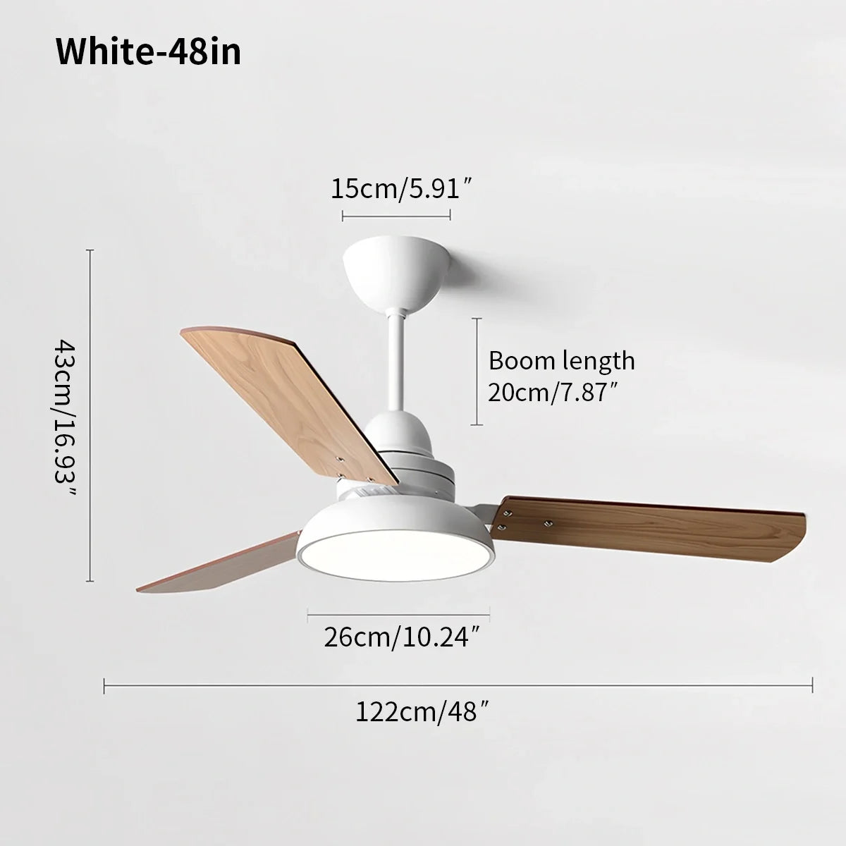 Modern Minimalist Three Leaf Ceiling Fan Light