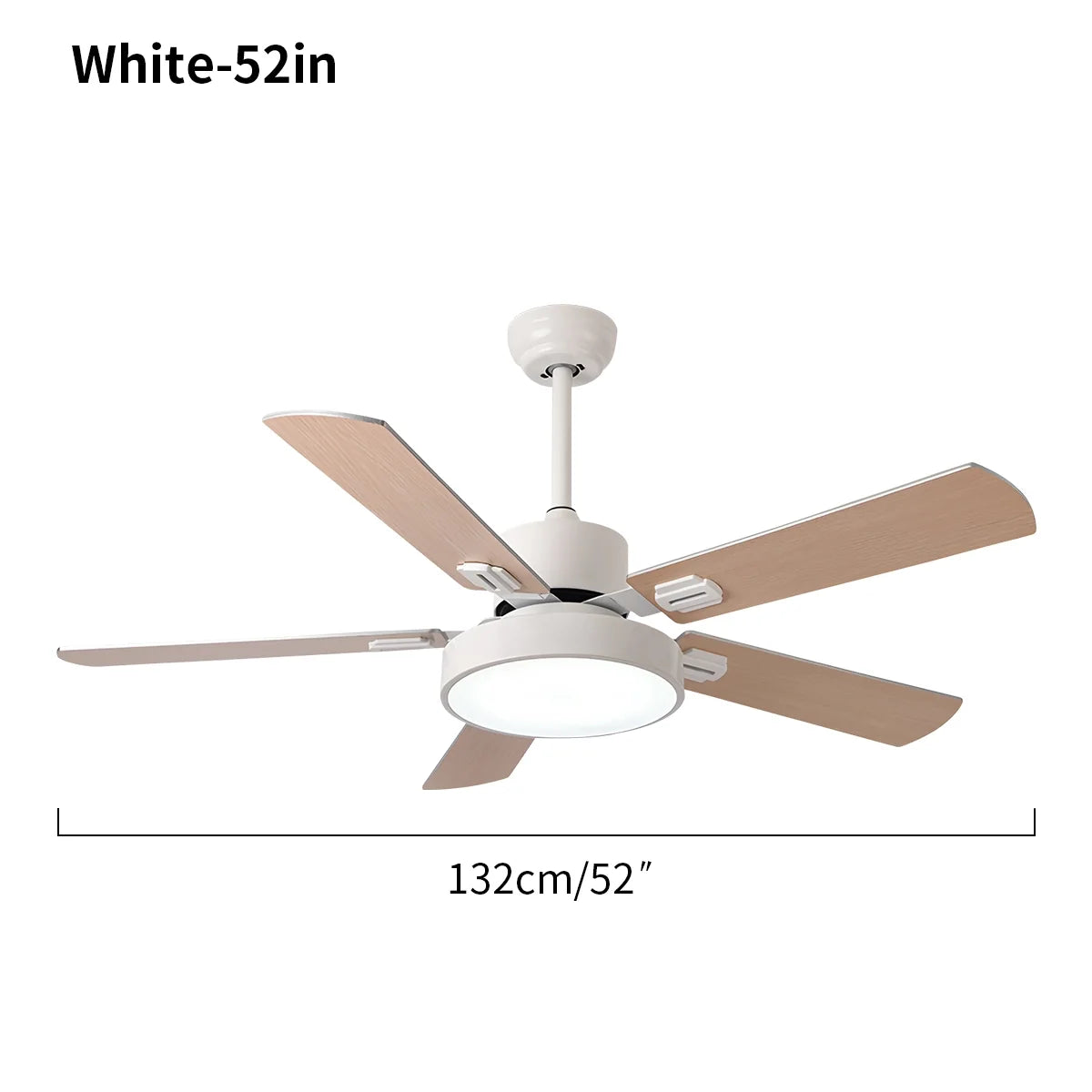5 Blade Vintage Ceiling Fan Light for Living Room
