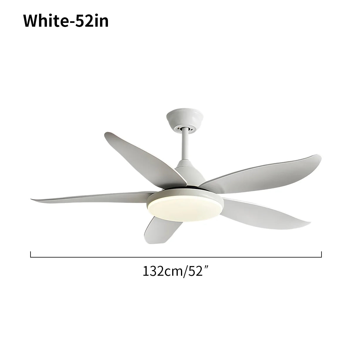 5 Blade Contemporary Ceiling Fan with LED Light