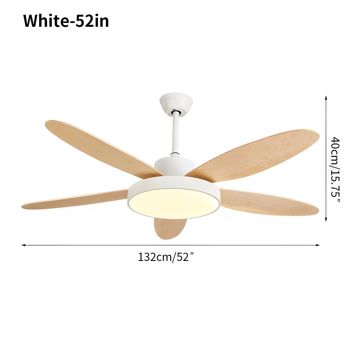 5 Blade Modern Ceiling Fan Lamp for Living Room