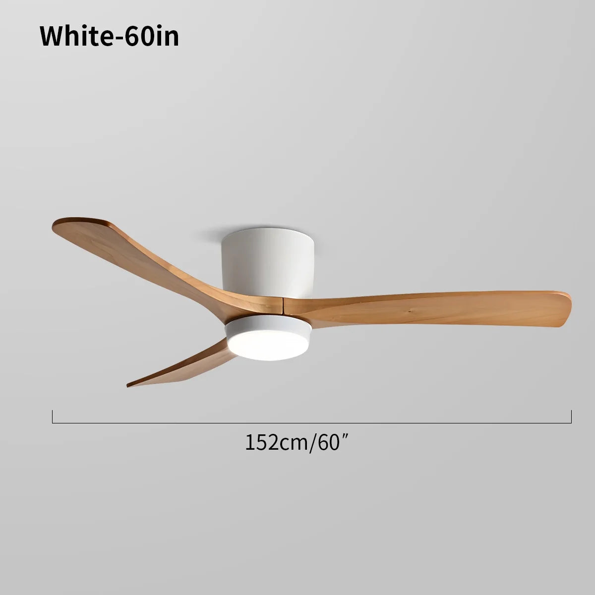 Large Low Profile Ceiling Fan with Light