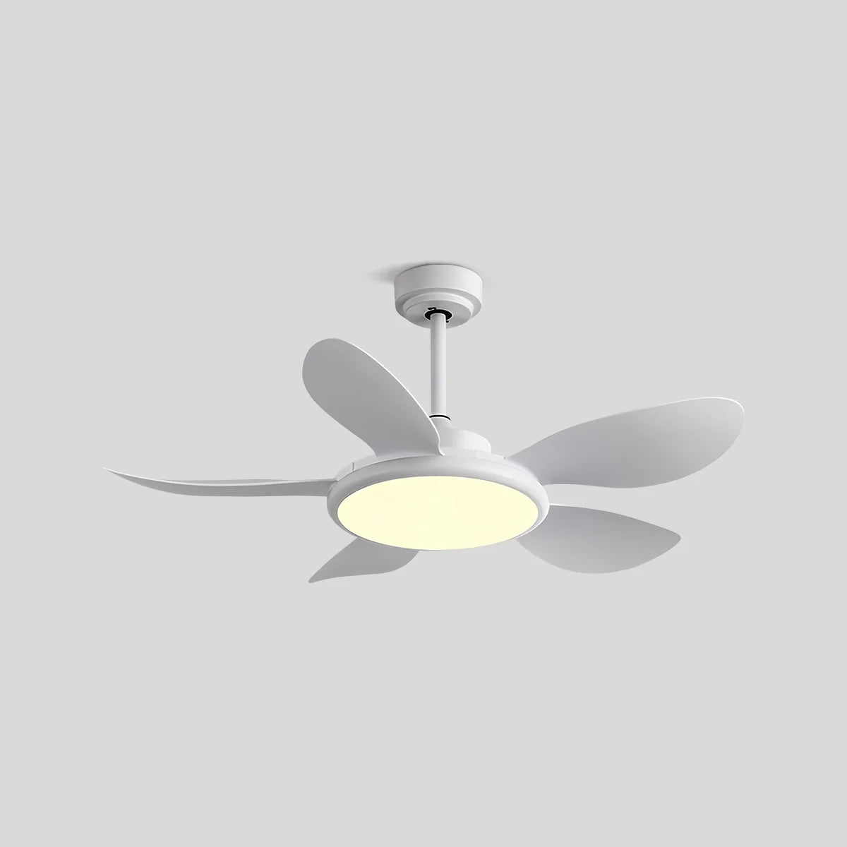 5-Blade Wood Ceiling Fan with Light for Living Room