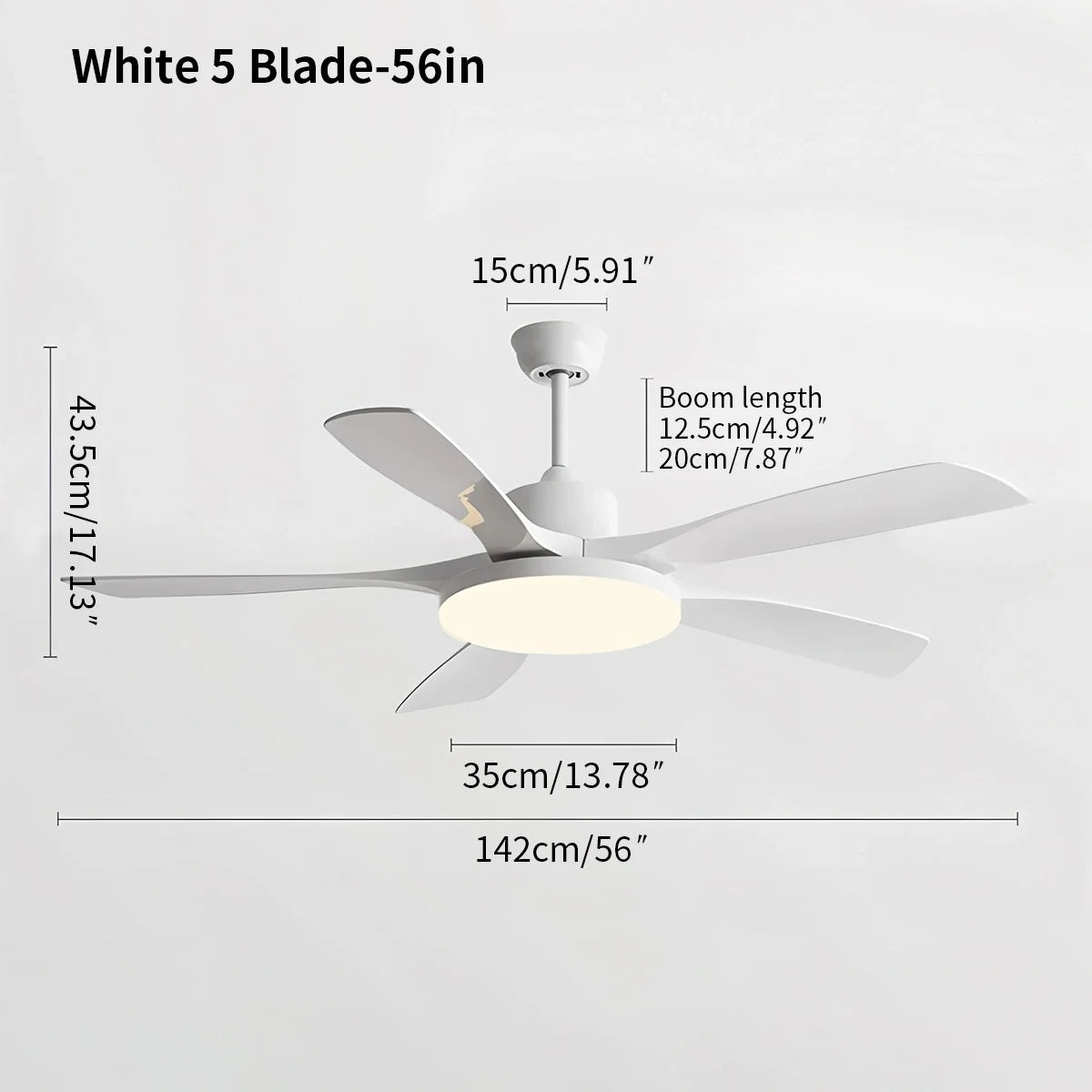 Living Room 6-Leaf Ceiling Fan Light