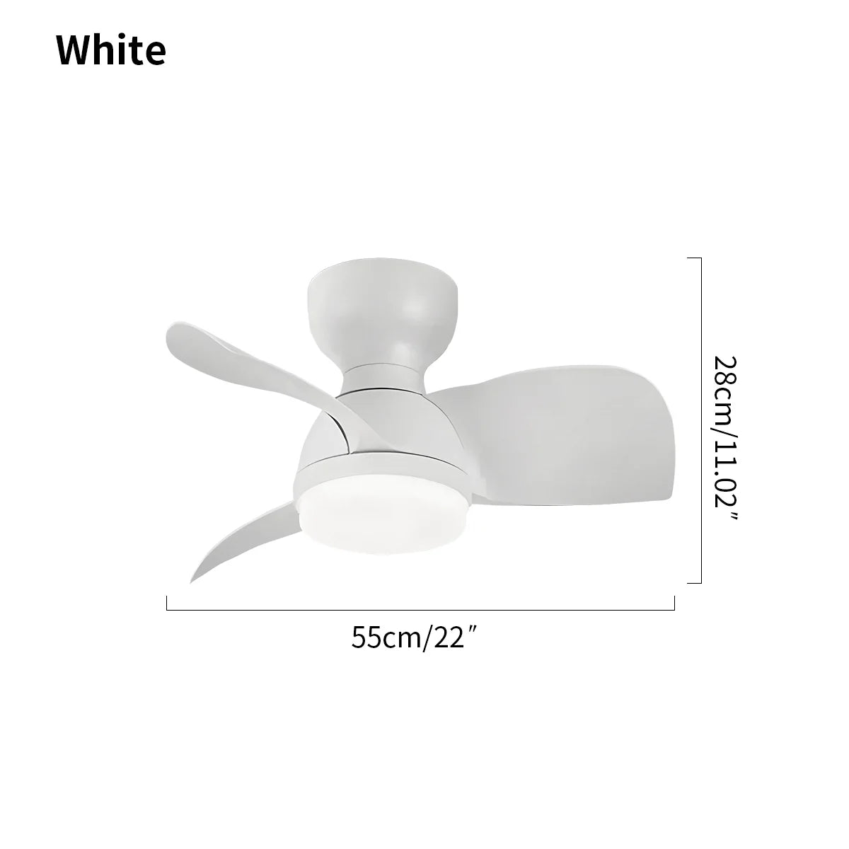 Small Flush Mount Ceiling Fan with Light