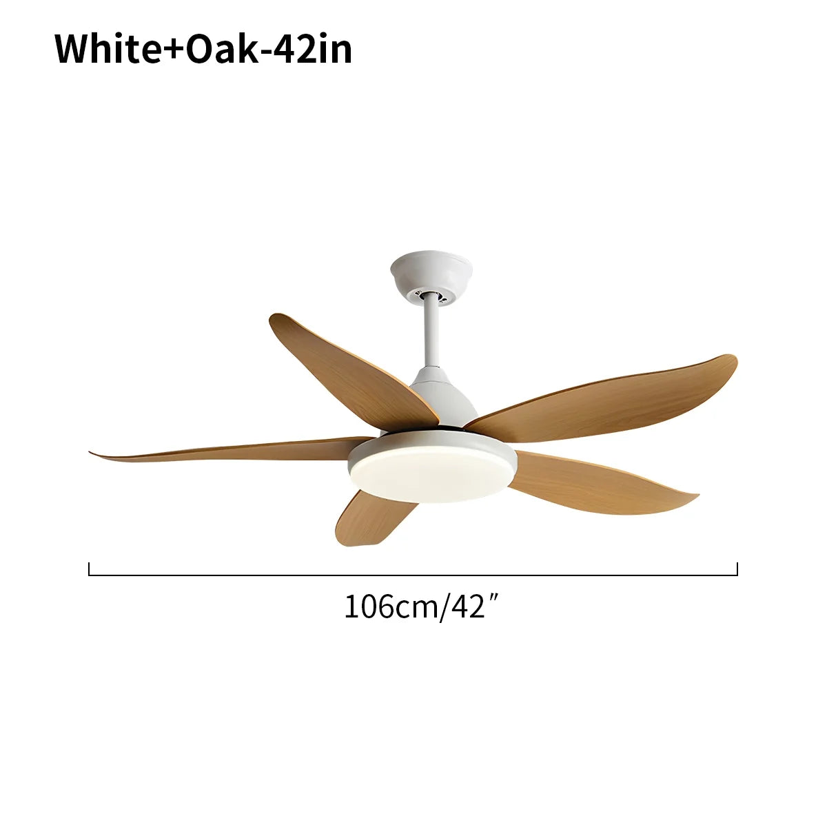 5 Blade Contemporary Ceiling Fan with LED Light