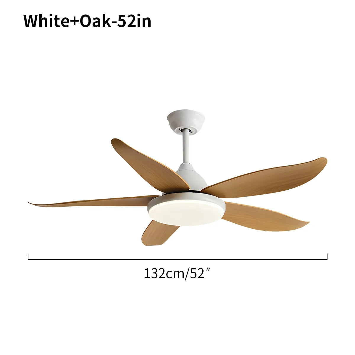 5 Blade Contemporary Ceiling Fan with LED Light