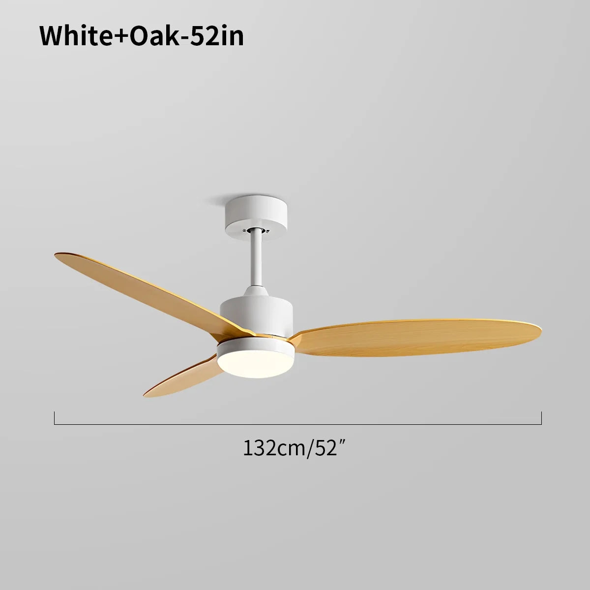 3-Blade Ceiling Fan With Light for Bedroom