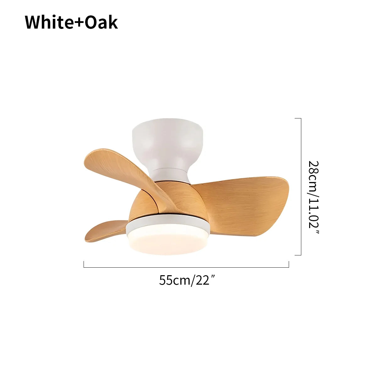 Small Flush Mount Ceiling Fan with Light