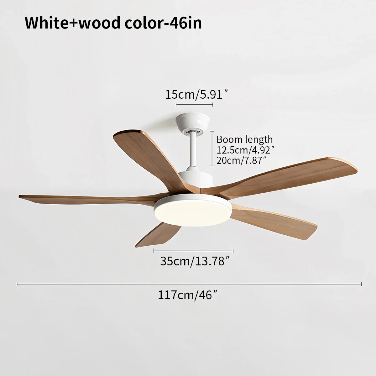 Living Room Minimalist Ceiling Fan with Light