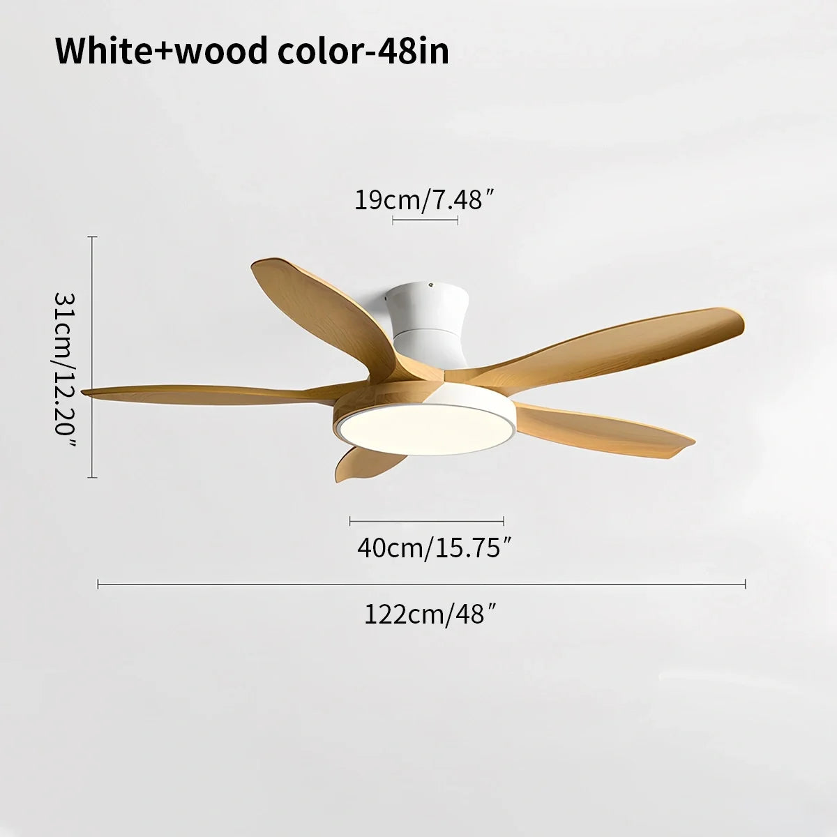 Nordic 5-Blade LED Ceiling Fan Light