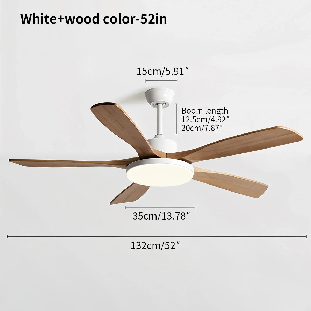 Living Room Minimalist Ceiling Fan with Light