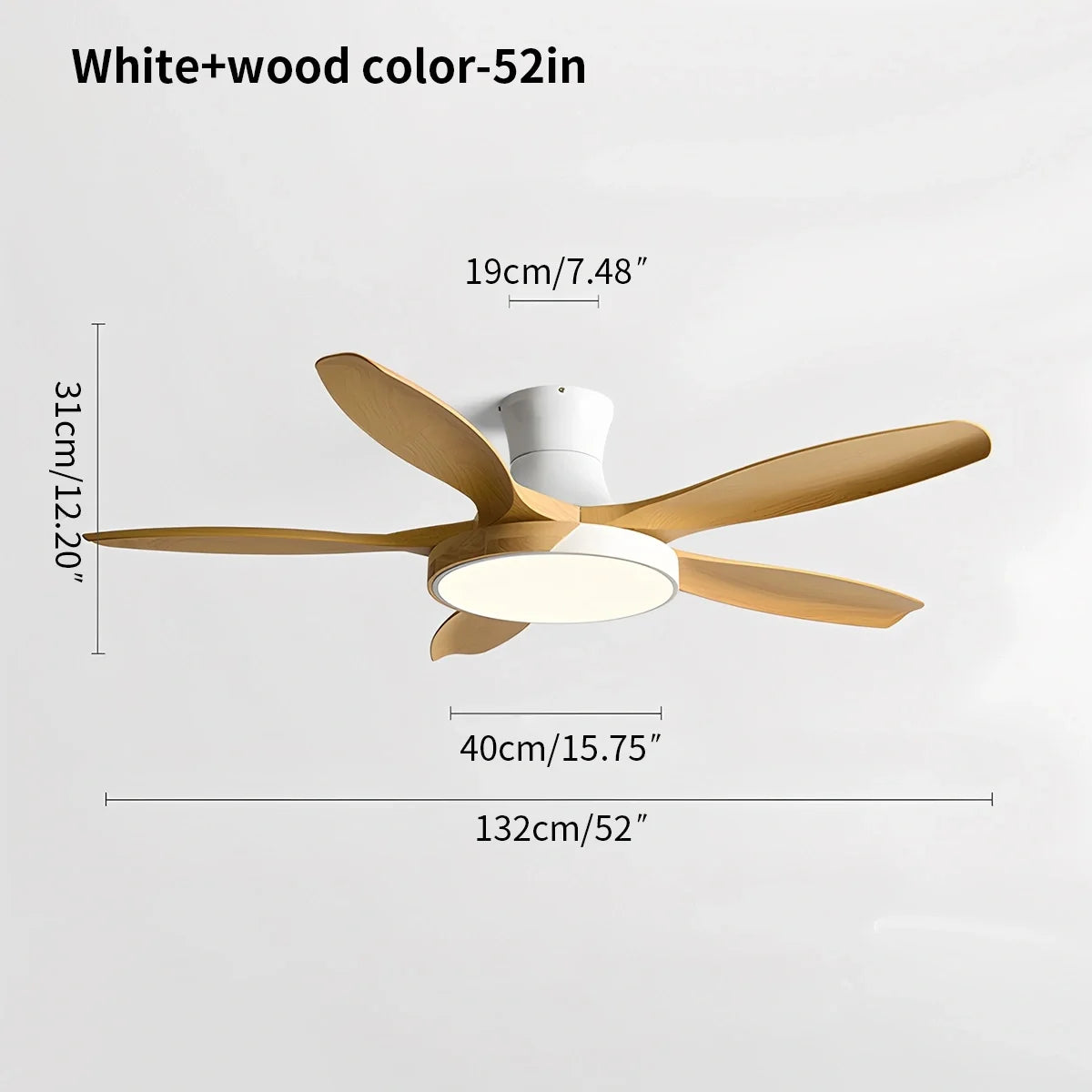 Nordic 5-Blade LED Ceiling Fan Light