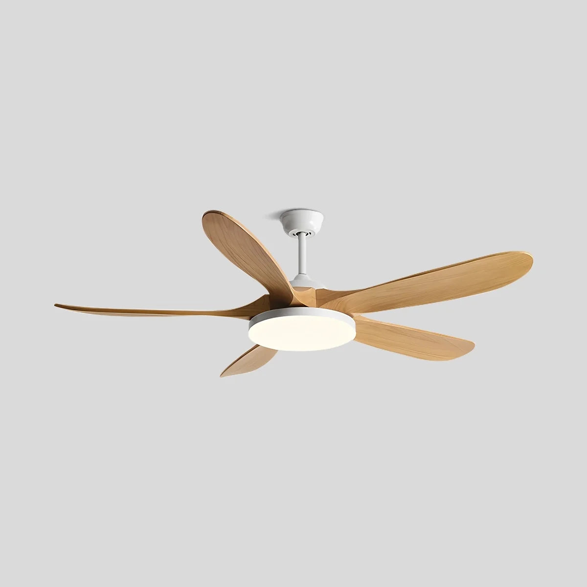 5-Blade Wood Ceiling Fan with LED Light