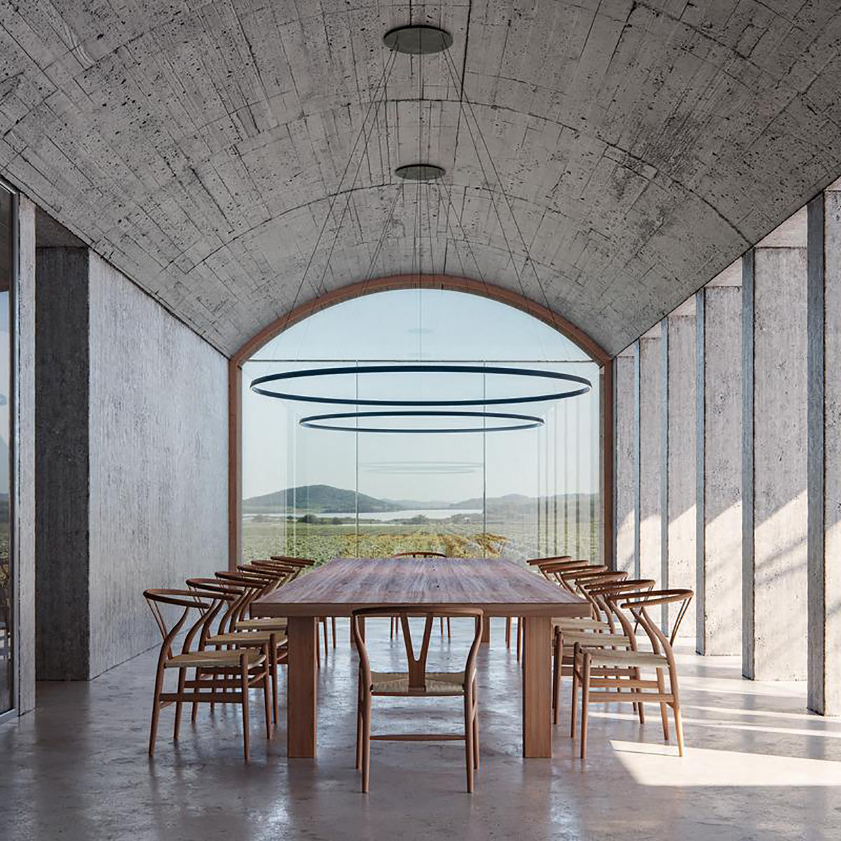 Circular One Ring Pendant Light