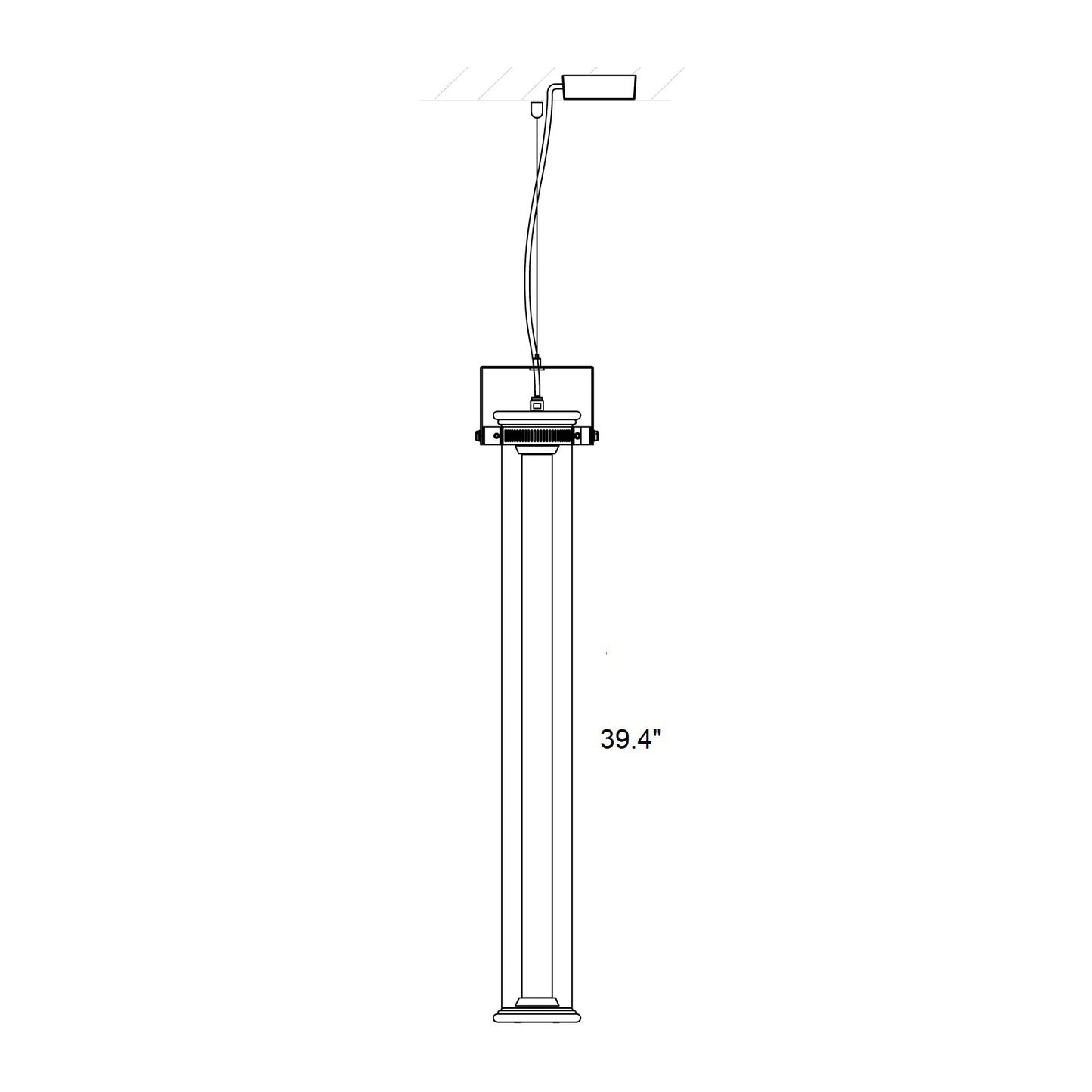 In The Tube 360 Vertical Outdoor Pendant Light