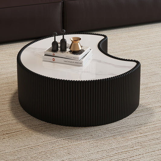The Stone & Leather Table — Sintered Stone Coffee Table