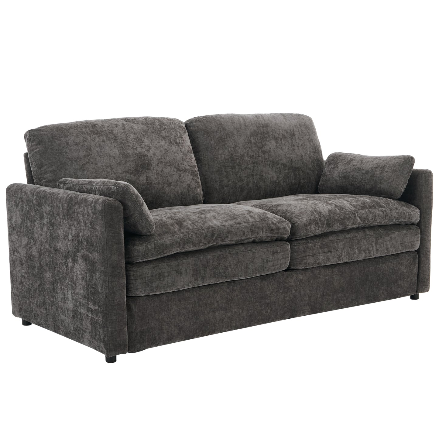 68.1" Grey Chenille Loveseat Sofa