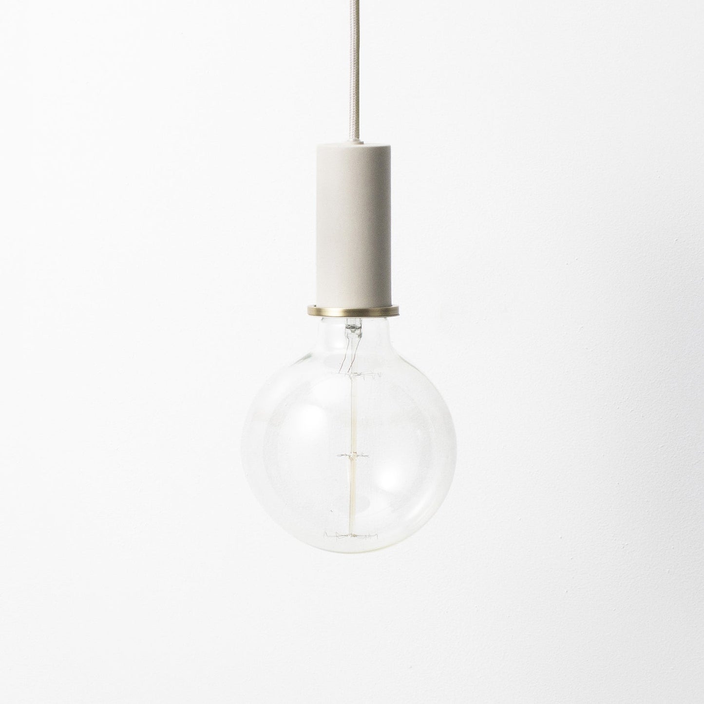 Light Grey / Small: 4 in height Socket Pendant Light OPEN BOX