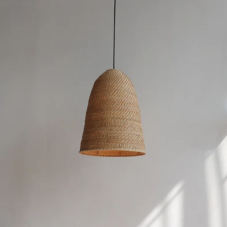 Big Sur Coastal Interior Design  Rattan Pendant Light