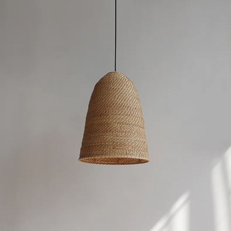Big Sur Coastal Interior Design  Rattan Pendant Light