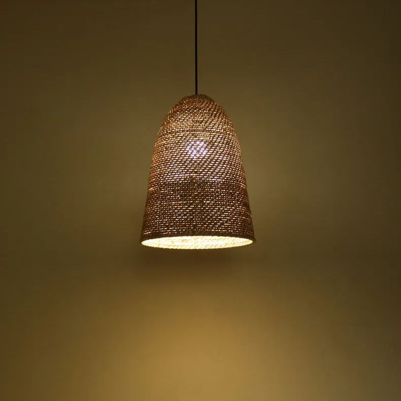 Big Sur Coastal Interior Design  Rattan Pendant Light