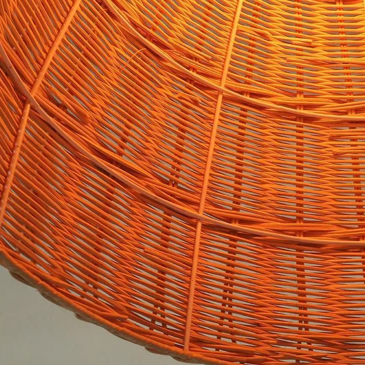 New Large Wabi-sabi Style Rattan Pendant Light