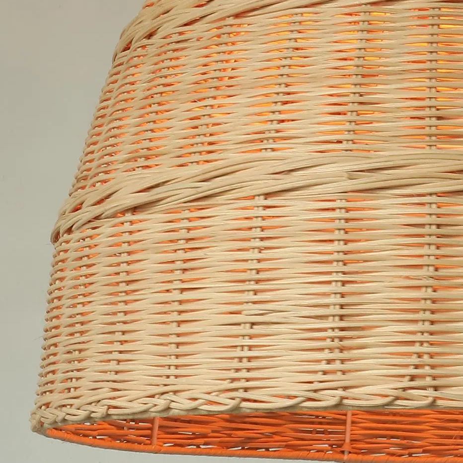 New Large Wabi-sabi Style Rattan Pendant Light