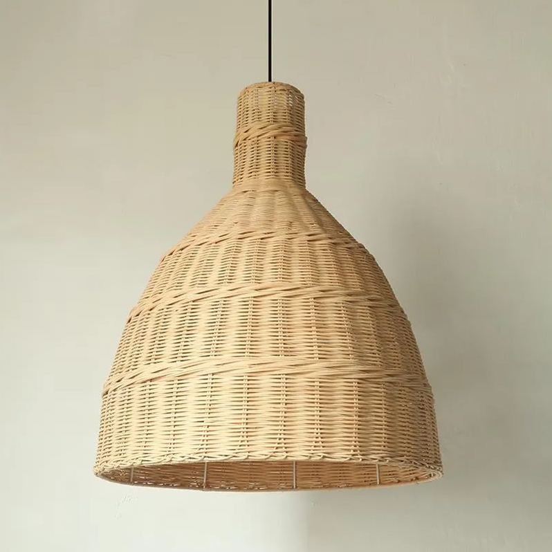 New Large Wabi-sabi Style Rattan Pendant Light