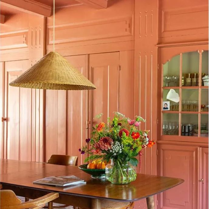 Retro Woven Rattan Cone Umbrella Rattan Pendant Light