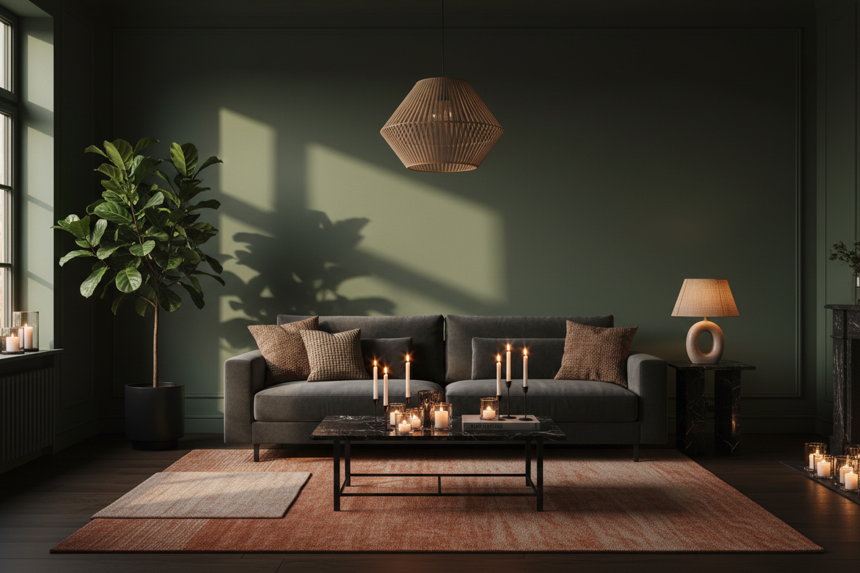 Modern Living Room - Dark Moody Version