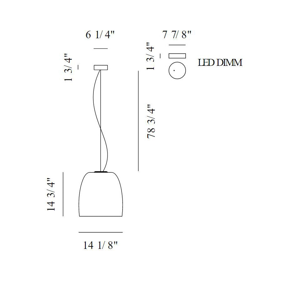 Notte Metal Suspension Light