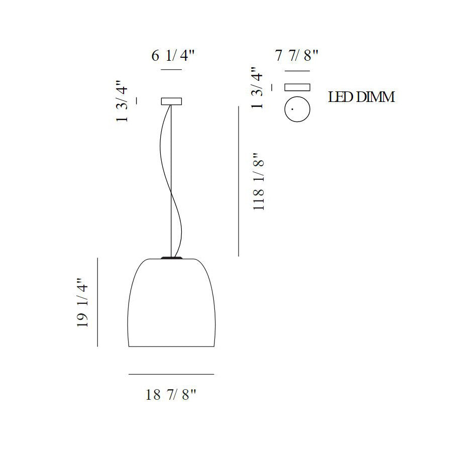 Notte Metal Suspension Light